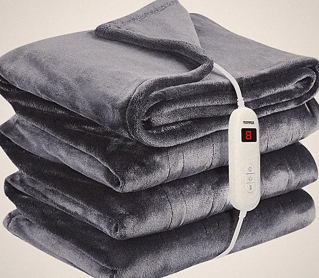 10 Level Heating Blanket Fast Electric Heated Throw Humanized Soft Flannel 50x60