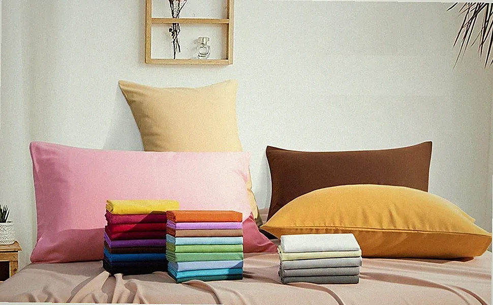 1800 SERIES ULTRA SOFT PILLOWCASES - SET OF 2 PILLOW CASES KING & QUEEN SIZE