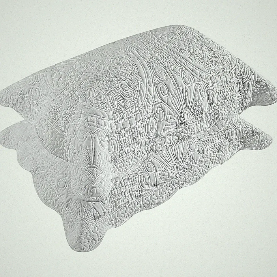 Pillow Shams Standard Size Set of 2, Ultra Soft Breathable Quilted Pillow Cas...