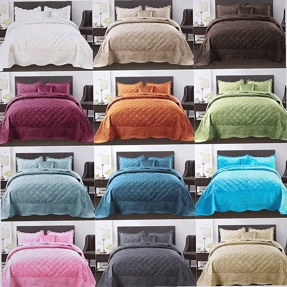 Super Soft Microplush 4-Piece Bedspread Set – Warm, Cozy Bedding for Queen/King